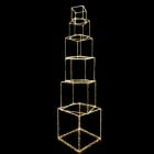 GIOCOPLAST NATALE - SET 6 CUBI CON GOCCE DI LED BIANCO CALDO CON TRASF. IP20, DA 15 A 40 CM