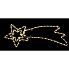 GIOCOPLAST NATALE - COMETA DOPPIA STELLA CON TUBO LED BIANCO CALDO 30X80 CM, 220-240V IP44