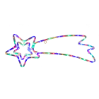 GIOCOPLAST NATALE - COMETA DOPPIA STELLA CON TUBO LED MULTI 30X80 CM, 220-240V IP44