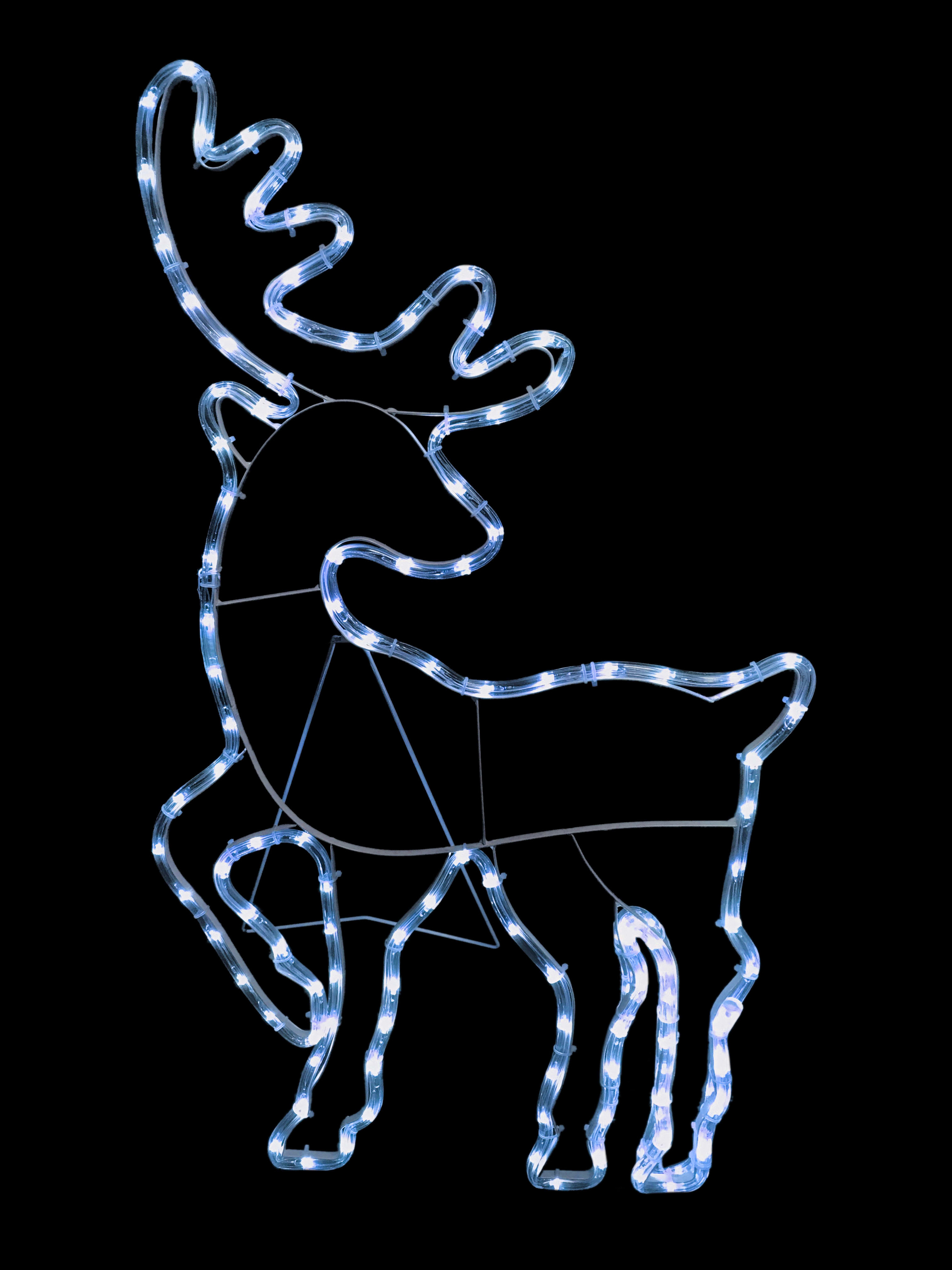 GIOCOPLAST NATALE - RENNA CON TUBO LED BIANCO 83 CM, 220-240V IP44