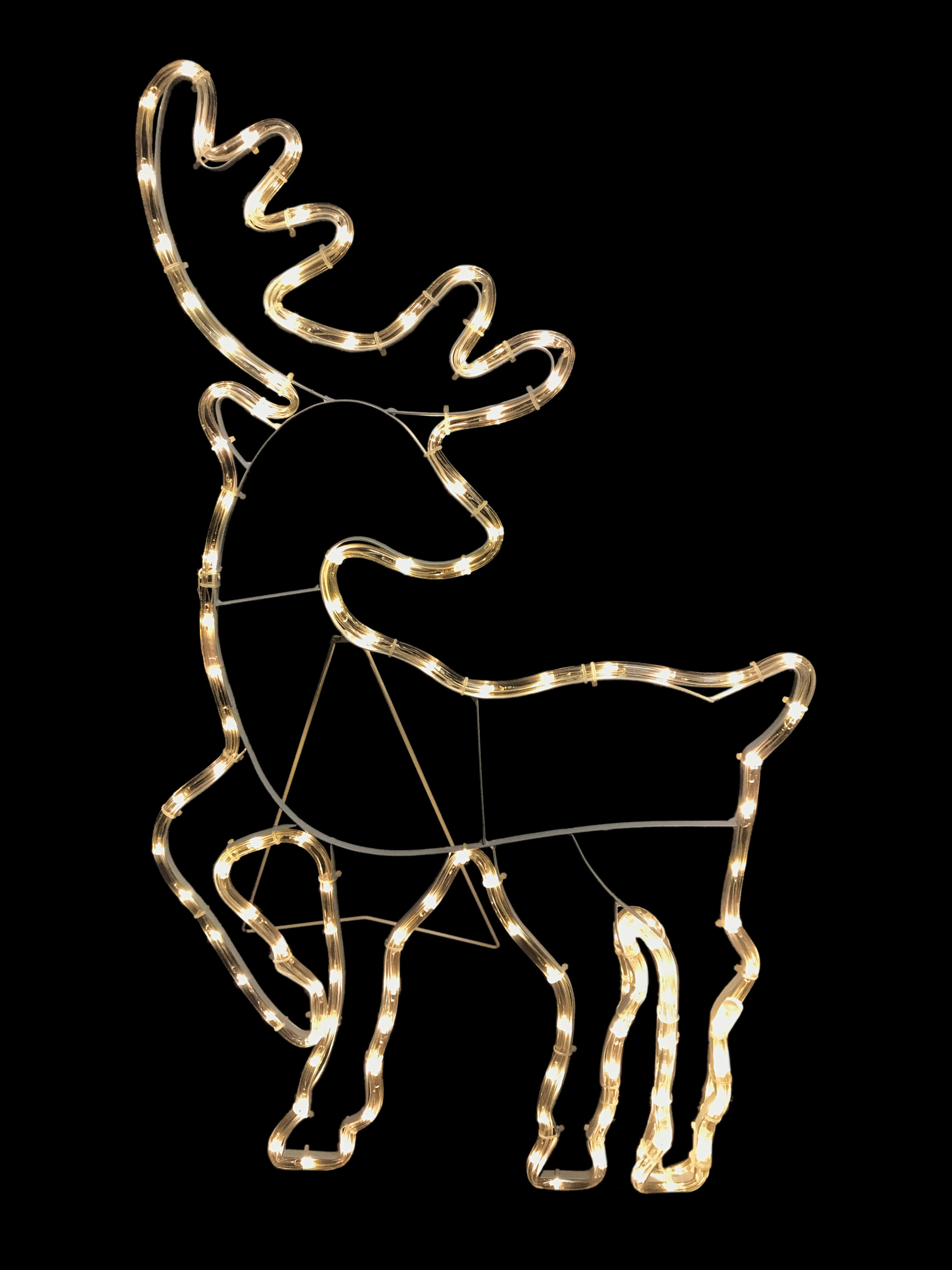 GIOCOPLAST NATALE - RENNA CON TUBO LED BIANCO CALDO 83 CM ,220-240V IP44