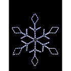 GIOCOPLAST NATALE - FIOCCO DI NEVE CON TUBO LED BIANCO 105 CM, 220-240V IP44