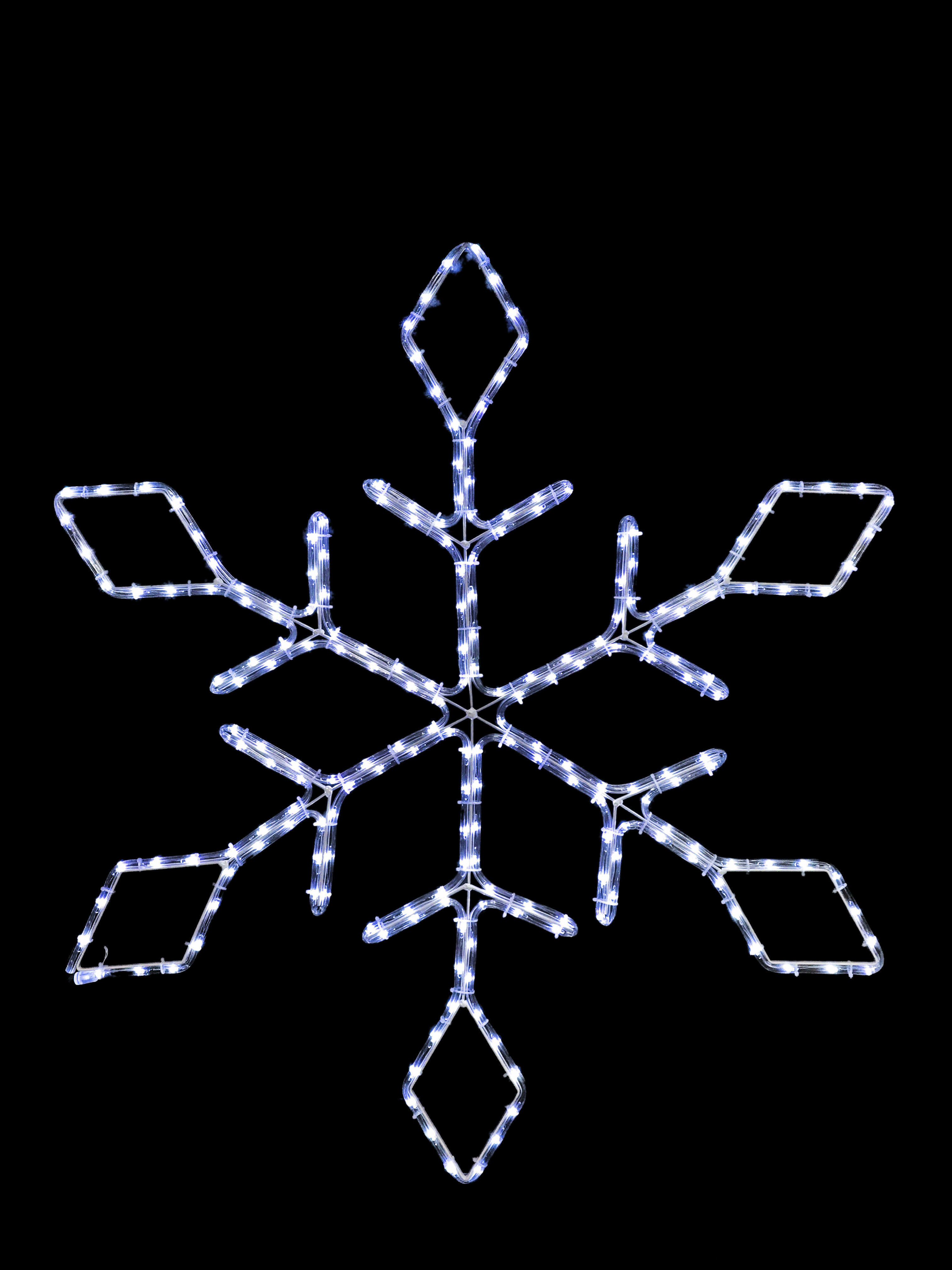 GIOCOPLAST NATALE - FIOCCO DI NEVE CON TUBO LED BIANCO 105 CM, 220-240V IP44 17520438