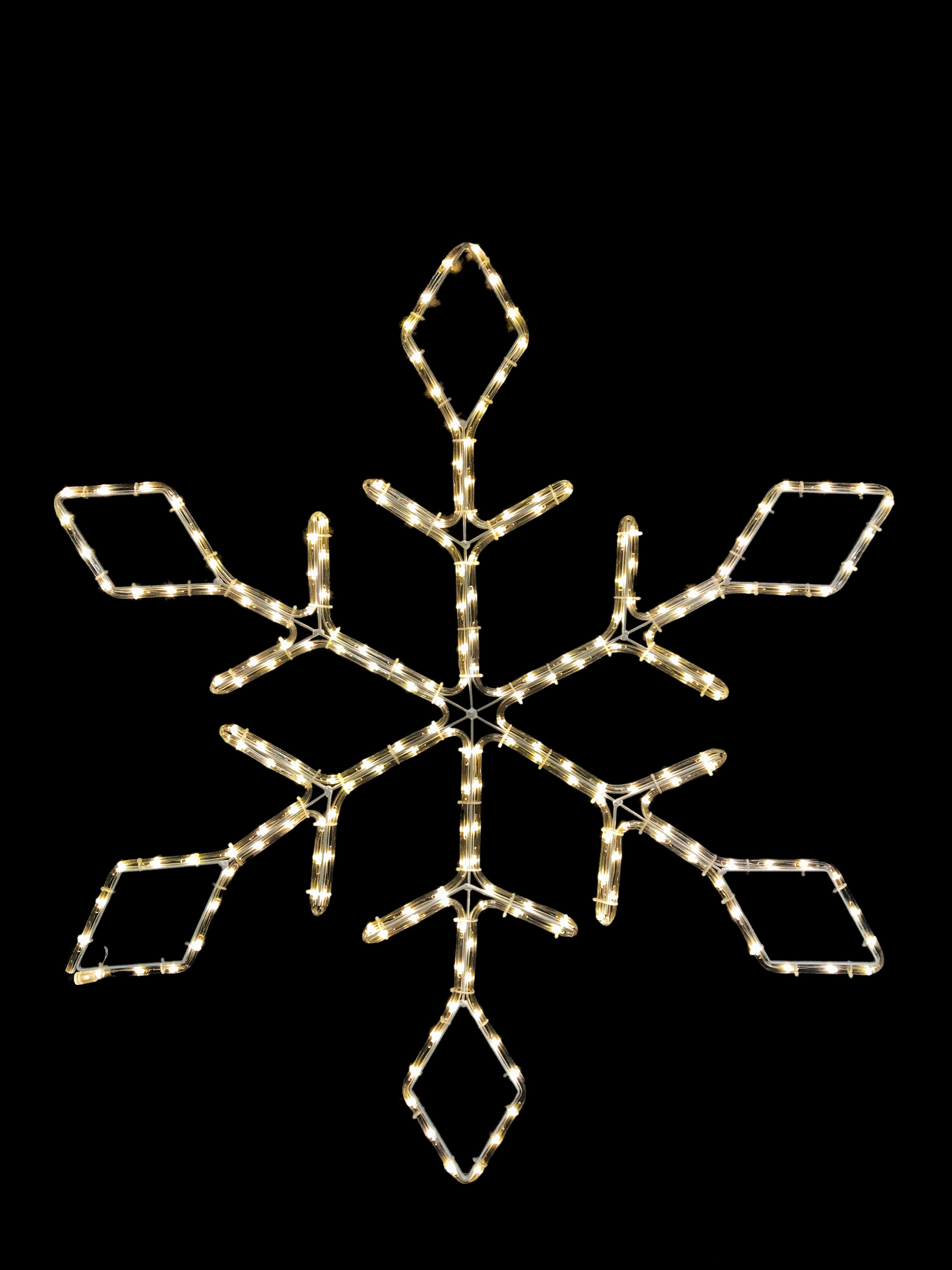 GIOCOPLAST NATALE - FIOCCO DI NEVE CON TUBO LED BIANCO CALDO 105 CM, 220-240V IP44