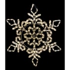 GIOCOPLAST NATALE - FIOCCO DI NEVE CON TUBO LED BIANCO CALDO 80 CM ,220-240V IP44