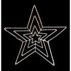 GIOCOPLAST NATALE - TRIPLA STELLA CON TUBO LED BIANCO CALDO 145 CM ,220-240V IP44