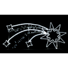 GIOCOPLAST NATALE - FIGURA COMETA BIANCA, H.158 X 66 CM, CON TUBO LED E LUCCIOLONE, 220-240V, USO EST