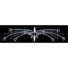 GIOCOPLAST NATALE - FIGURA STELLA POLARE E COMETE BIANCHE, 408 X H.92 CM, CON TUBO LED E LUCCIOLONE, 220-240V, USO EST