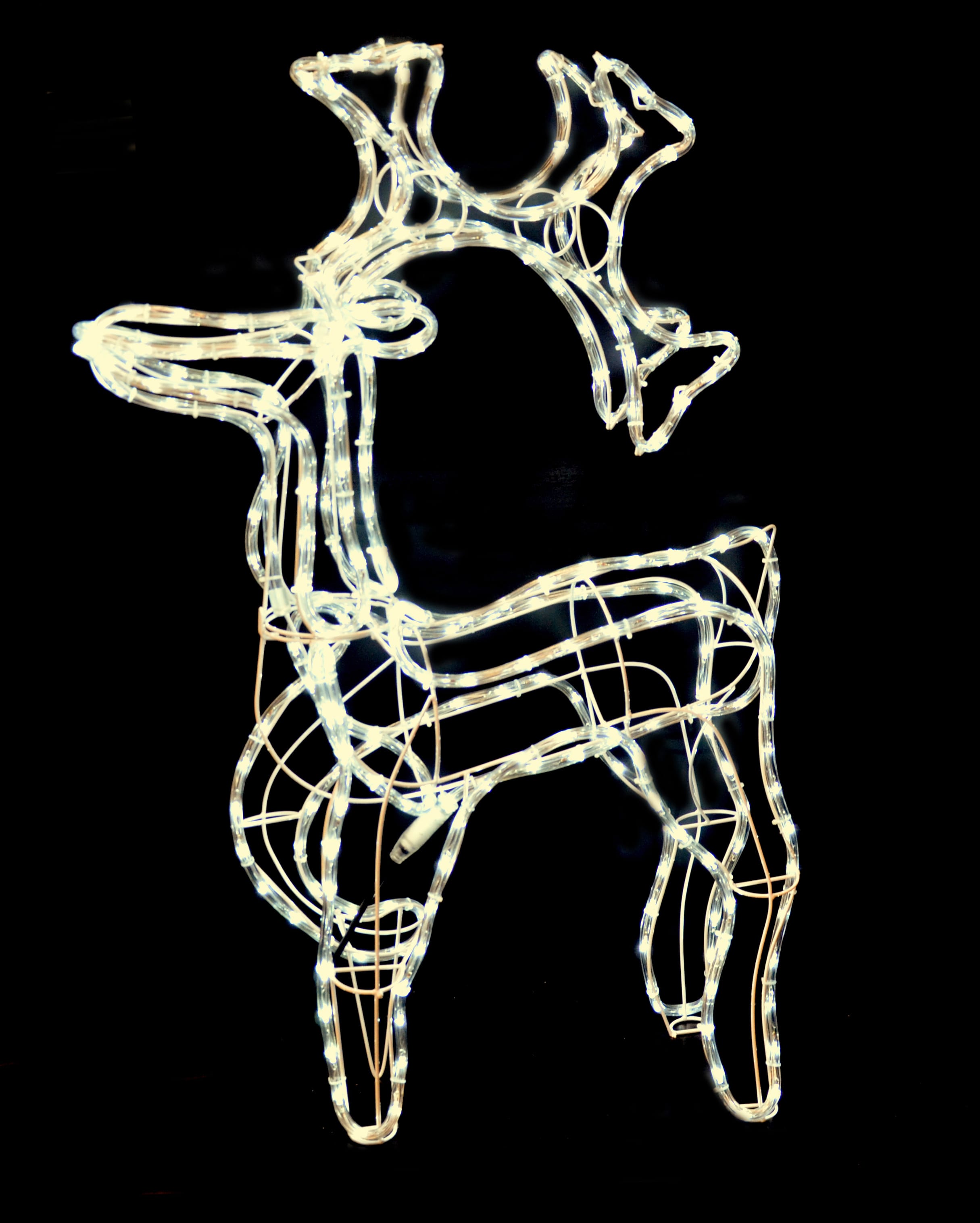 GIOCOPLAST NATALE - RENNA CON TUBO LED BIANCO CALDO, 288 LED 97X60X15,5CM 220-240V IP44