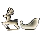 GIOCOPLAST NATALE - RENNA 83 CM CON SLITTA 78 CM INFINITY LIGHT CON LUCE LED BIANCO CALDO, CON TRASF. IP44, USO EST/INT