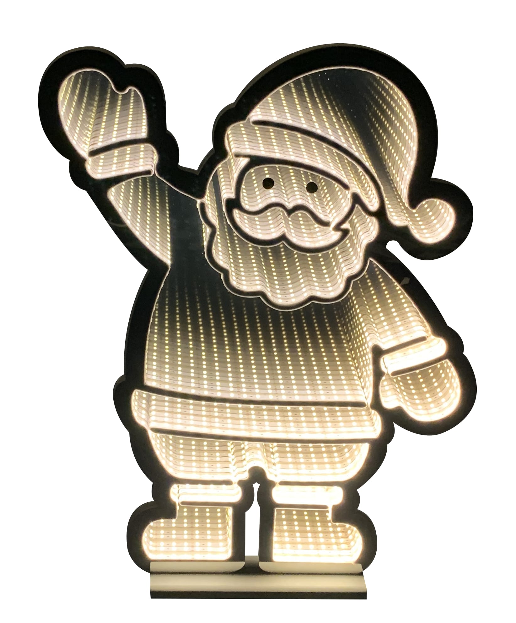 GIOCOPLAST NATALE - BABBO 91 CM INFINITY LIGHT CON LUCE LED BIANCO CALDO, CON TRASF. IP44, USO EST/INT