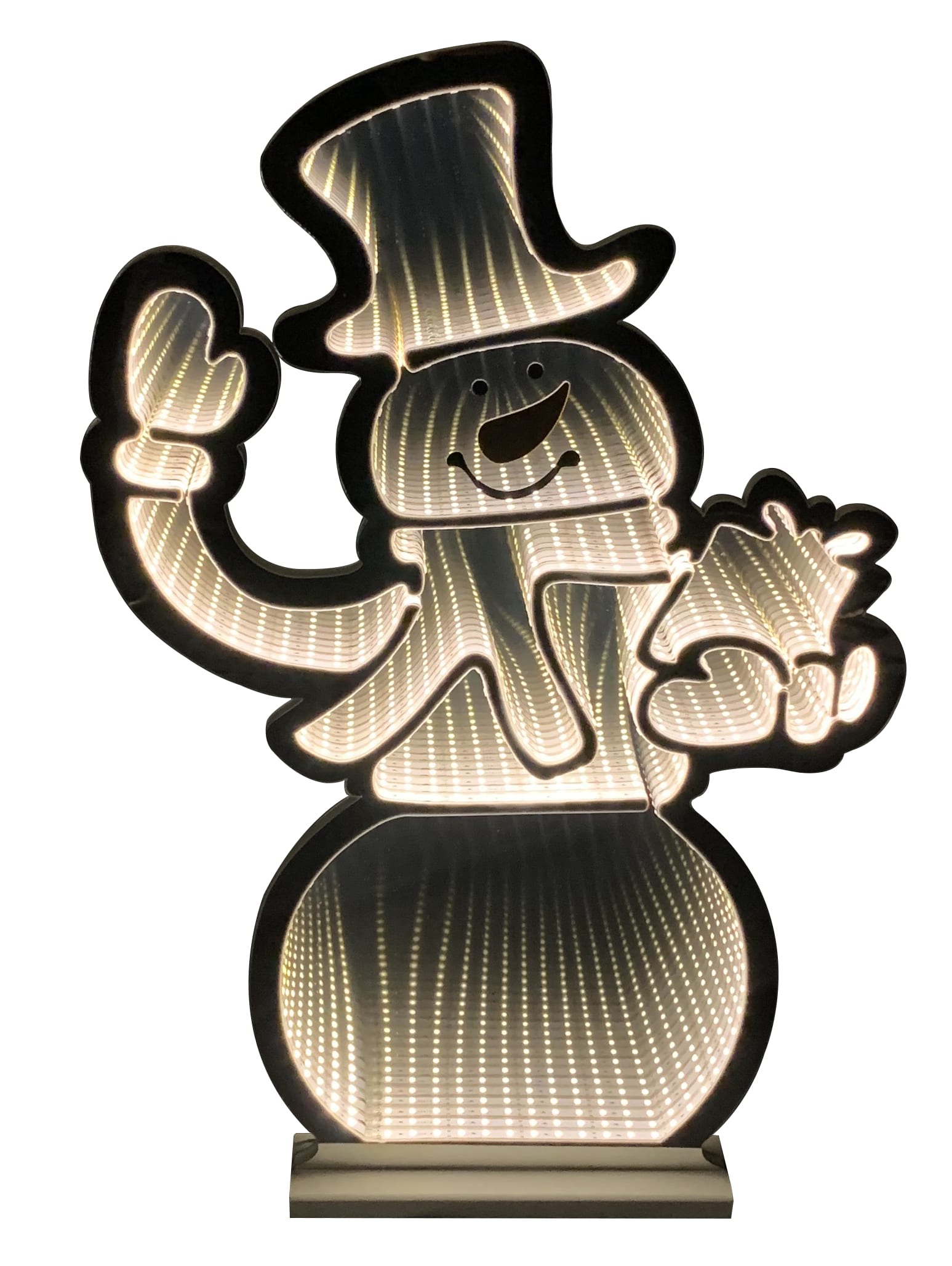 GIOCOPLAST NATALE - PUPAZZO 94 CM INFINITY LIGHT CON LUCE LED BIANCO CALDO, CON TRASF. IP44, USO EST/INT