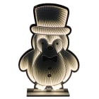 GIOCOPLAST NATALE - PINGUINO 80 CM INFINITY LIGHT CON LUCE LED BIANCO CALDO, CON TRASF. IP44, USO EST/INT