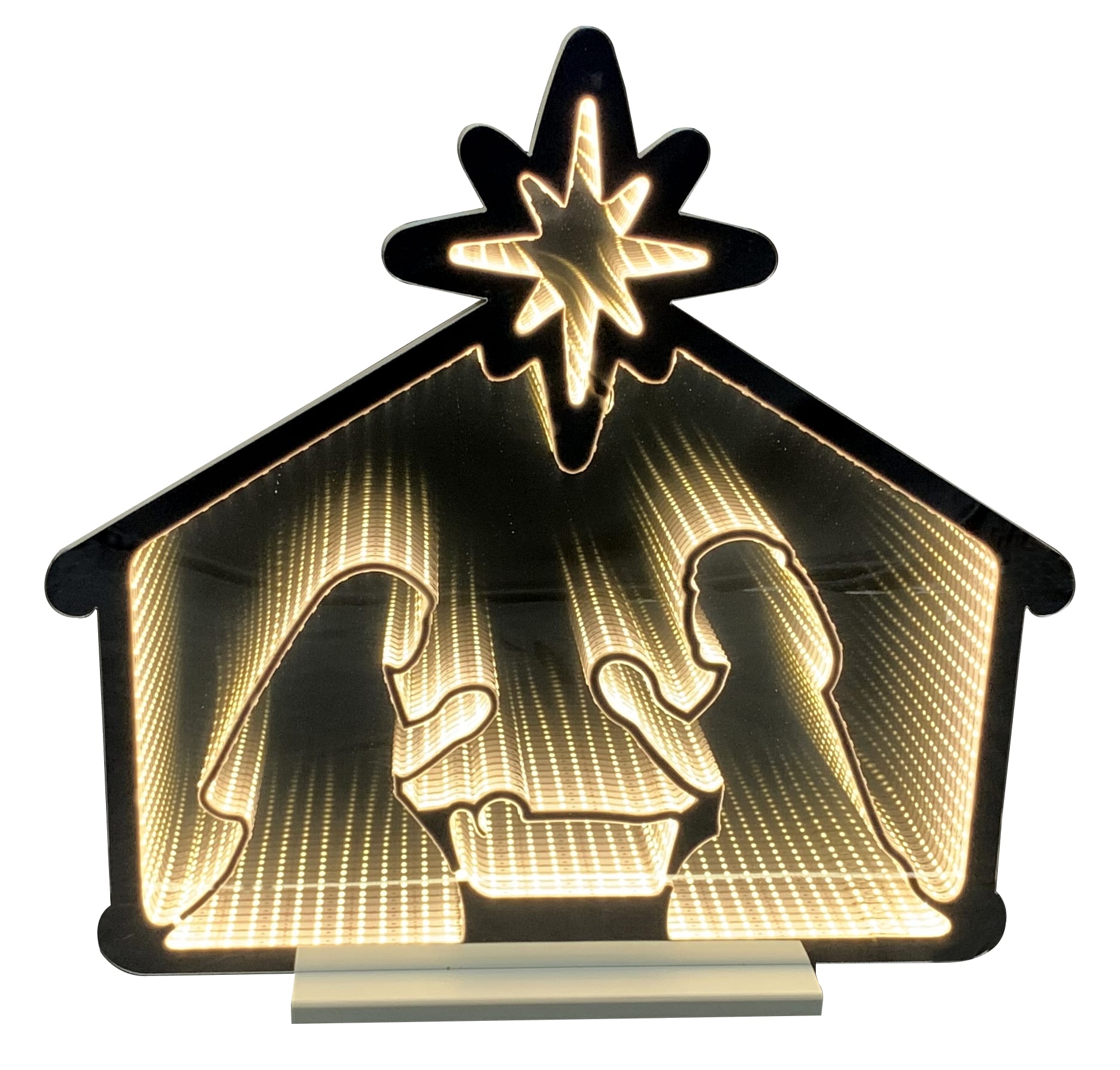 GIOCOPLAST NATALE - NATIVITÀ 74 CM INFINITY LIGHT CON LUCE LED BIANCO CALDO, CON TRASF. IP44, USO EST/INT