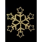 GIOCOPLAST NATALE - FIOCCO CON STELLE CON TUBO LED BIANCO CALDO 110CM 220-240V IP44