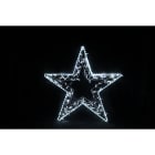 GIOCOPLAST NATALE - MAXI STELLA 2D 90CM BIANCA, CON TUBO LED E LUCCIOLONE, 220-240, USO EST