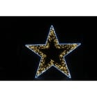 GIOCOPLAST NATALE - MAXI STELLA 2D 130CM BICOLORE, CON TUBO LED E LUCCIOLONE, 220-240, USO EST