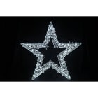 GIOCOPLAST NATALE - MAXI STELLA 3D 110CM BIANCA, CON TUBO LED E LUCCIOLONE, 220-240,, USO EST