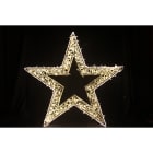 GIOCOPLAST NATALE - MAXI STELLA 3D 130CM BIANCO CALDO, CON TUBO LED E LUCCIOLONE, 220-240,, USO EST