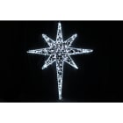 GIOCOPLAST NATALE - STELLA 8 PUNTE 90CM BIANCA, CON TUBO LED E LUCCIOLONE, 220-240, USO EST