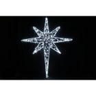 GIOCOPLAST NATALE - STELLA 8 PUNTE 130CM BIANCA, CON TUBO LED E LUCCIOLONE, 220-240, USO EST