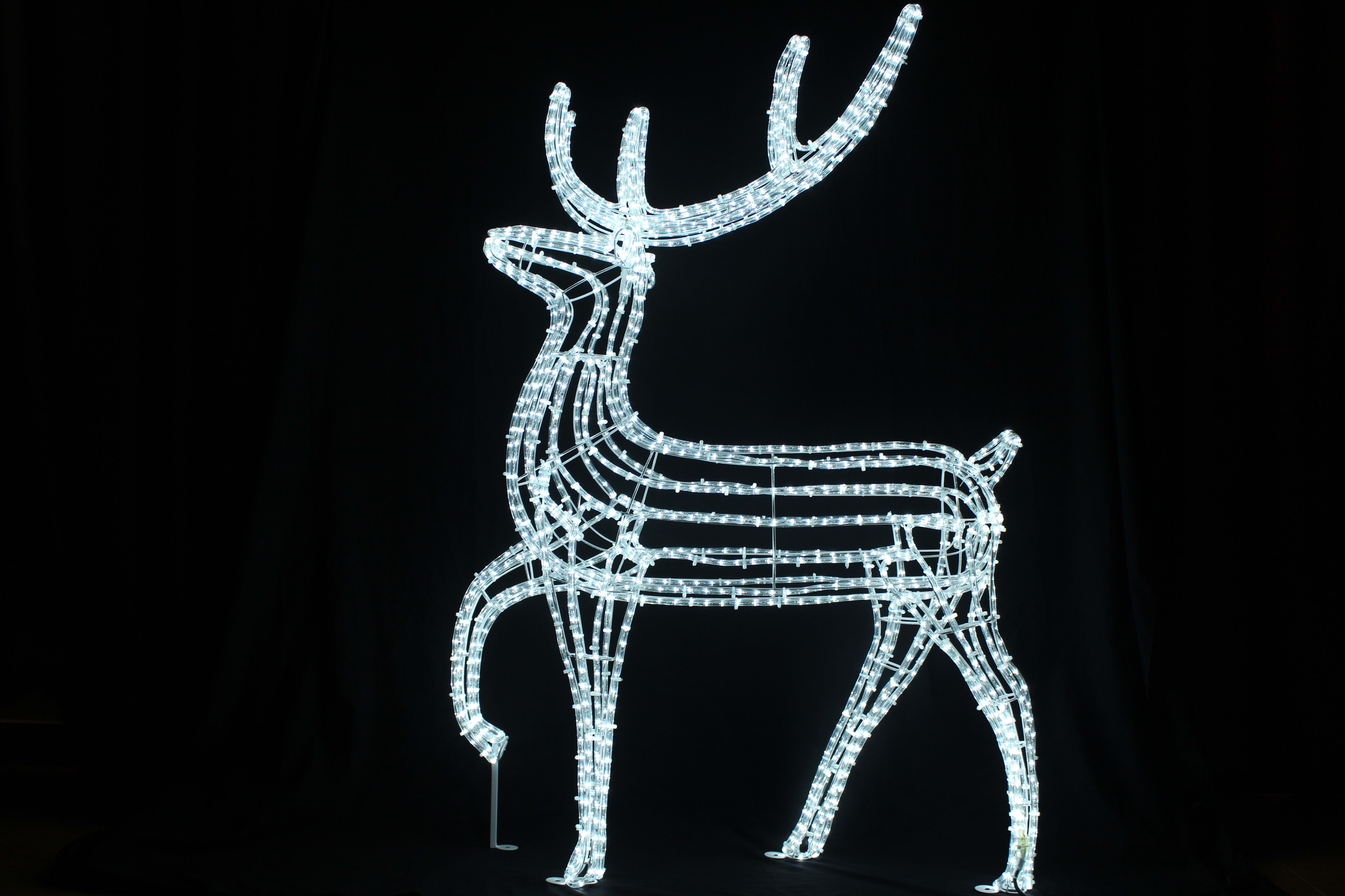 GIOCOPLAST NATALE - RENNA 150 CM CON TUBO LED BIANCO, 220-240V, USO EST