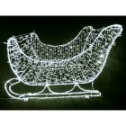GIOCOPLAST NATALE - SLITTA BIANCA H.80 X 120 X 80 CM, CON TUBO LED E LUCCIOLONE 220-240V, USO EST