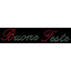 GIOCOPLAST NATALE - SCRITTA BUONE FESTE BIANCA CON TUBO LED 506 X 86 CM, 220-240V, USO EST.