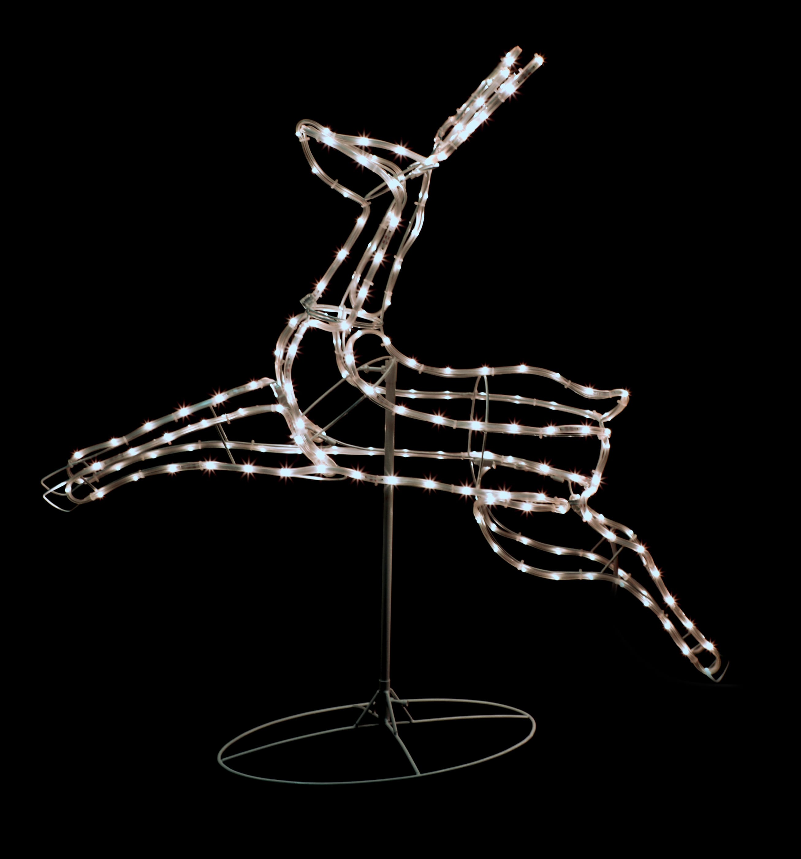 GIOCOPLAST NATALE - RENNA 3D CON TAPELIGHT BIANCO 92X99X28 CM