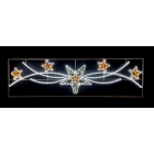 GIOCOPLAST NATALE - FIGURA STELLE BICOLORE BIANCO-BIANCO CALDO, 320 X H.90 CM CON TUBO LED E LUCCIOLONE, 220-240V, USO EST