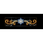 GIOCOPLAST NATALE - FIGURA FIOCCO BICOLORE BIANCO-BIANCO CALDO, 320 X H.90 CM CON TUBO LED E LUCCIOLONE, 220-240V, USO EST