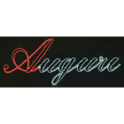 GIOCOPLAST NATALE - SCRITTA AUGURI BIANCA CON TUBO LED 230 X 92 CM, 220-240V, USO EST.