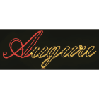 GIOCOPLAST NATALE - SCRITTA AUGURI BIANCO CALDO CON TUBO LED 230 X 92 CM, 220-240V, USO EST.