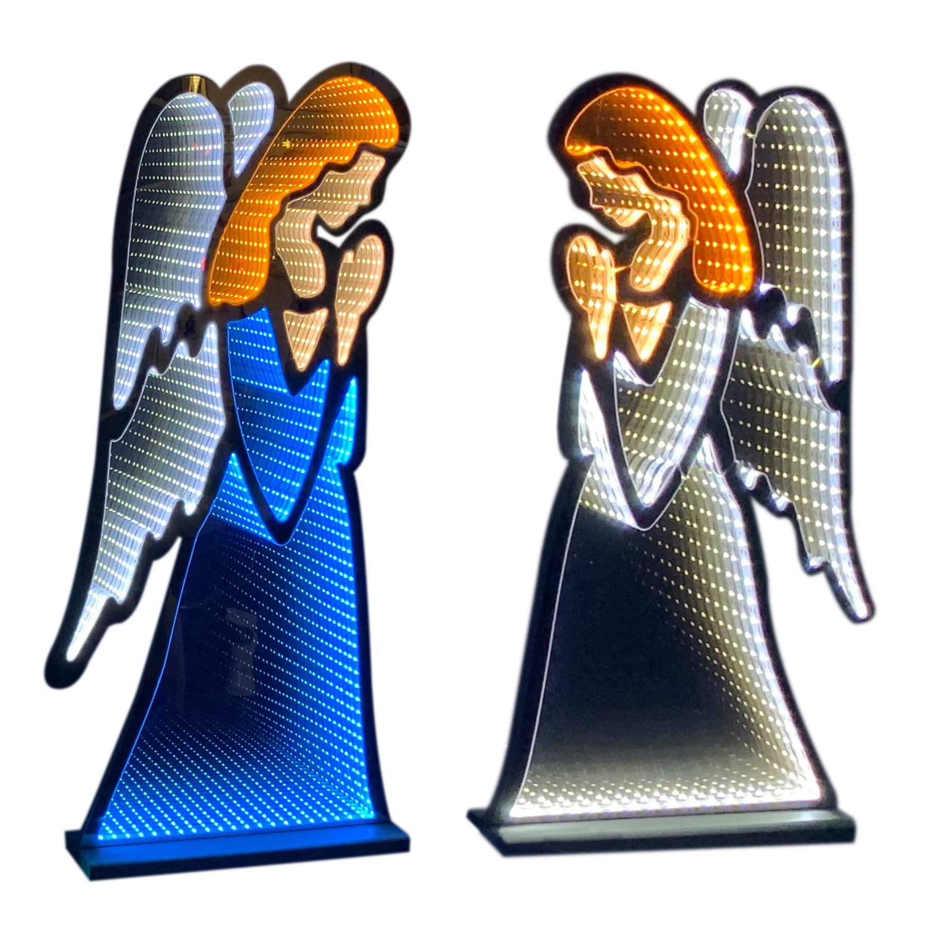 GIOCOPLAST NATALE - ANGELO 60CM INFINITY LIGHT CON LUCE LED, CON TRASF. IP44, USO EST/INT, COL. ASS.