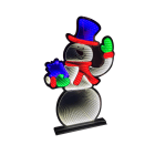 GIOCOPLAST NATALE - PUPAZZO 76CM INFINITY LIGHT CON LUCE LED MULTICOLOR, CON TRASF. IP44, USO EST/INT