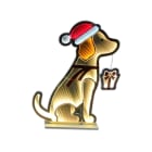 GIOCOPLAST NATALE - CAGNOLINO 80 CM INFINITY LIGHT CON LUCE LED MULTICOLOR, CON TRASF. IP44, USO EST/INT