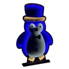 GIOCOPLAST NATALE - PINGUINO 80 CM INFINITY LIGHT CON LUCE LED MULTICOLOR, CON TRASF. IP44, USO EST/INT