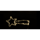 GIOCOPLAST NATALE - COMETA CON GOCCE DI LED FULL FLASH BIANCO CALDO 30X70CM, CON TRASF. IP44, USO EST./INT.