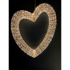 GIOCOPLAST NATALE - MAXI CUORE 3D 90CM, CON 7200 GOCCE DI LED BIANCO CALDO, CON TRASF. IP20