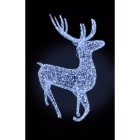GIOCOPLAST NATALE - RENNA 150 CM CON 700 MAXI GOCCE DI LED BIANCHI, CON TRASF., USO EST/INT