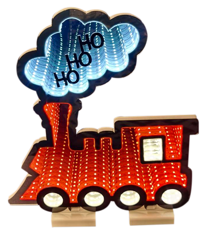 GIOCOPLAST NATALE - TRENINO ROSSO 40CM INFINITY LIGHT CON LUCE LED, CON TRASF. IP44, USO EST/INT