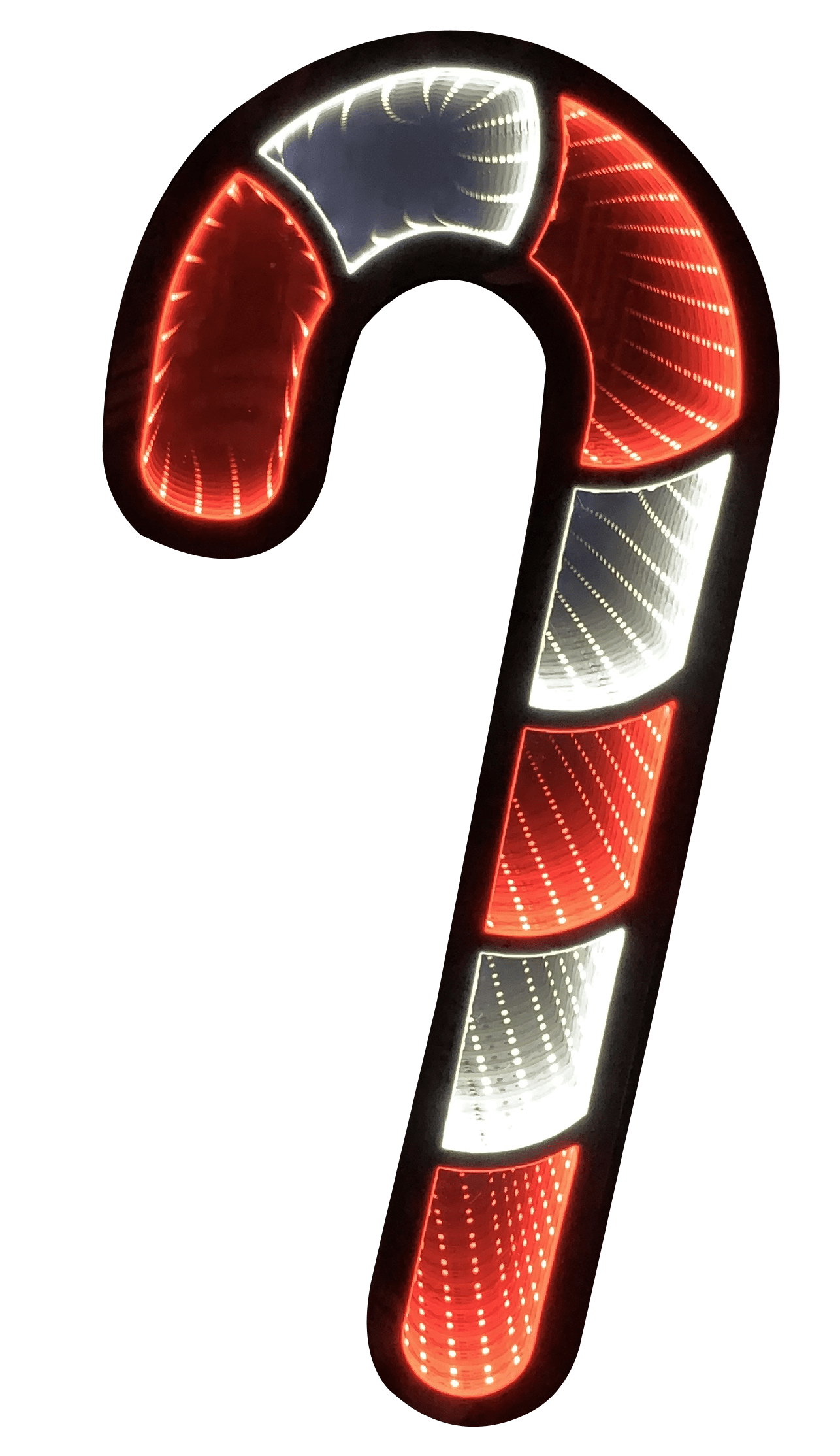 GIOCOPLAST NATALE - BASTONCINO CANDY BIANCO-ROSSO 60CM INFINITY LIGHT CON LUCE LED, CON TRASF. IP44, USO EST/INT