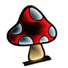 GIOCOPLAST NATALE - FUNGHETTO BIANCO-ROSSO 45CM INFINITY LIGHT CON LUCE LED, CON TRASF. IP44, USO EST/INT