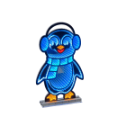 GIOCOPLAST NATALE - PINGUINO ARTIC 60 CM INFINITY LIGHT CON LUCE LED MULTICOLOR, CON TRASF. IP44, USO EST/INT