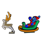 GIOCOPLAST NATALE - BABBO IN SLITTA CON RENNA 100 CM INFINITY LIGHT CON LUCE LED MULTICOLOR, CON TRASF, IP44, USO EST/INT