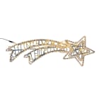 GIOCOPLAST NATALE - FIGURA DOPPIA COMETA CON TUBO LED E LUCCIOLONE BIANCO CALDO, 120 X 40 CM, 220-240V, USO EST.