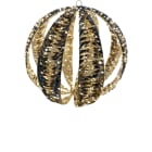 GIOCOPLAST NATALE - SFERA PRESTIGE GOLD CON 300 GOCCE DI LED BIANCO CALDO E NASTRO, 30 cm, IP44