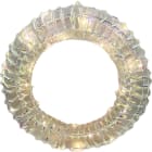 GIOCOPLAST NATALE - CORONA PRESTIGE RAINBOW CON 600 GOCCE DI LED BIANCO CALDO E NASTRO, 50 cm, IP44