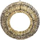 GIOCOPLAST NATALE - CORONA PRESTIGE GOLD CON 600 GOCCE DI LED BIANCO CALDO E NASTRO, 50 cm, IP44