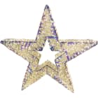 GIOCOPLAST NATALE - STELLA PRESTIGE RAINBOW CON 2400 GOCCE DI LED BIANCO CALDO E NASTRO, 100x100x14 cm, IP44